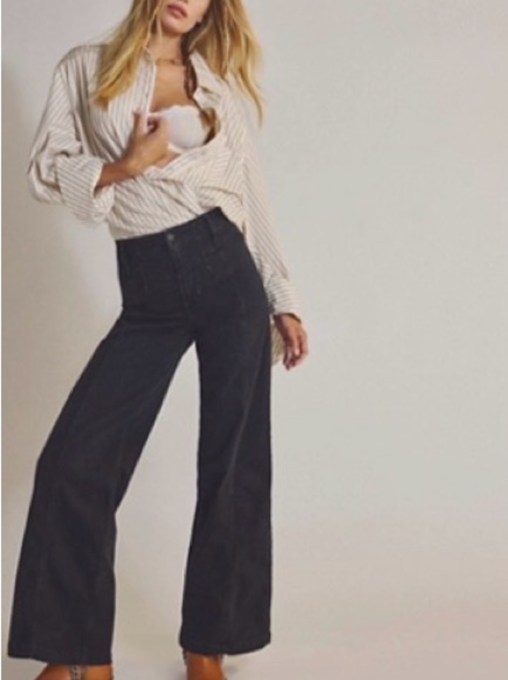 We The Free Libre Wide-Leg Jeans- Black